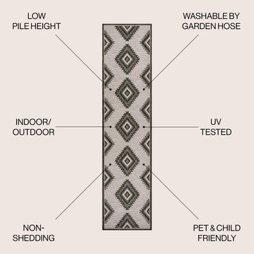 Lior Geometric Moroccan Diamond Area Rug